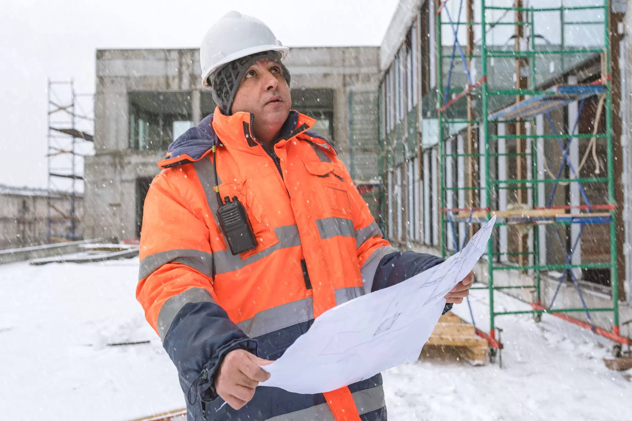 construction worker at risk for cold stress injuries